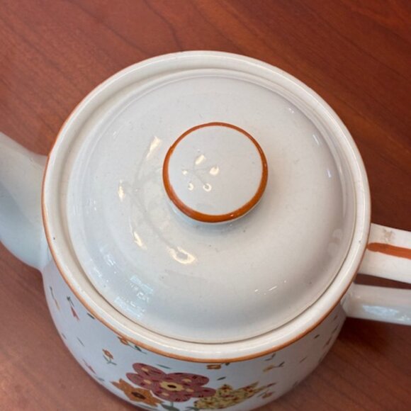 Vintage Davir Floral Crackle Glaze Teapot Retro Ceramic Cottageware Kitchen - Picture 7 of 12